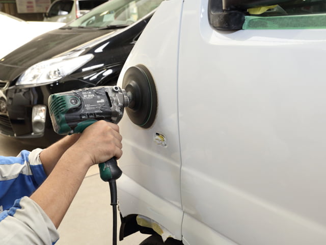 バフがけの様子